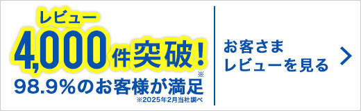 レビュー4,000件突破